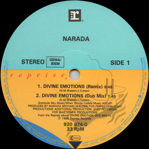 Narada* : Divine Emotions (12", Single)