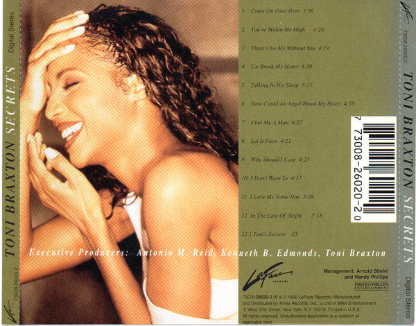 Toni Braxton : Secrets (CD, Album, Gol)