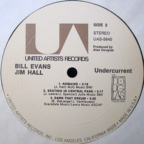 Bill Evans / Jim Hall : Undercurrent (LP, Album, RE)