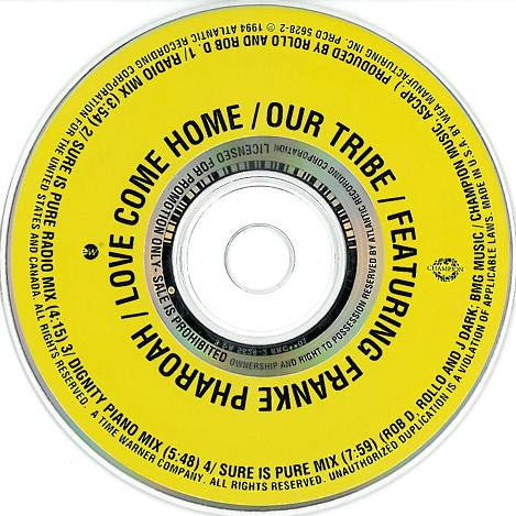 Our Tribe Featuring Franke Pharoah* : Love Come Home (CD, Single, Promo)