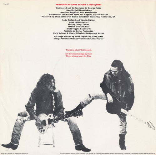 Andy Taylor : Thunder (LP, Album, Pin)