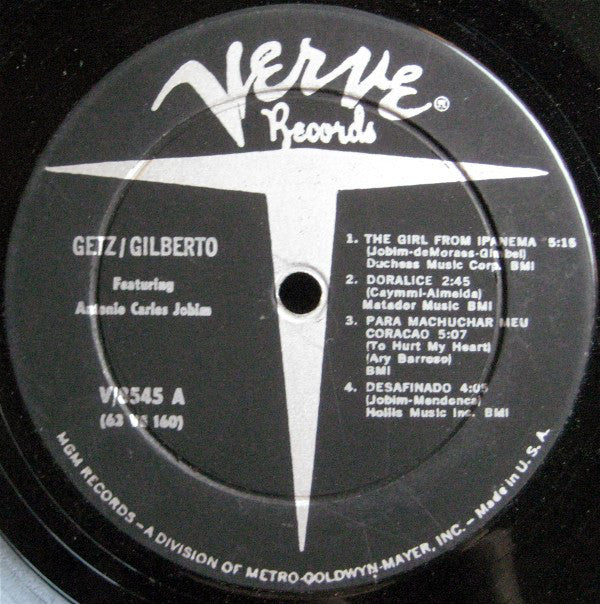 Stan Getz & João Gilberto : Getz / Gilberto (LP, Album, Mono, Gat)