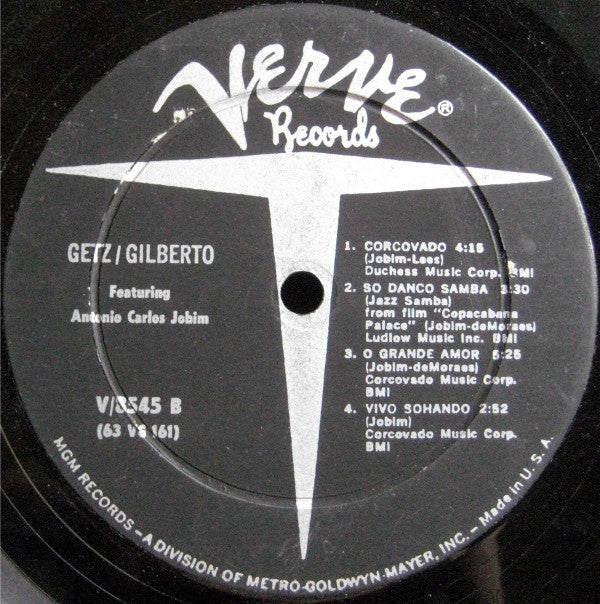 Stan Getz & João Gilberto : Getz / Gilberto (LP, Album, Mono, Gat)