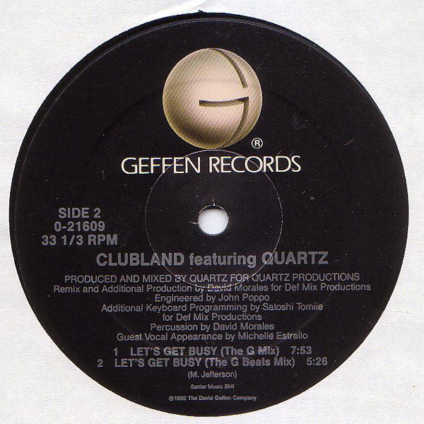 Clubland Featuring Quartz (2) : Let's Get Busy (12")
