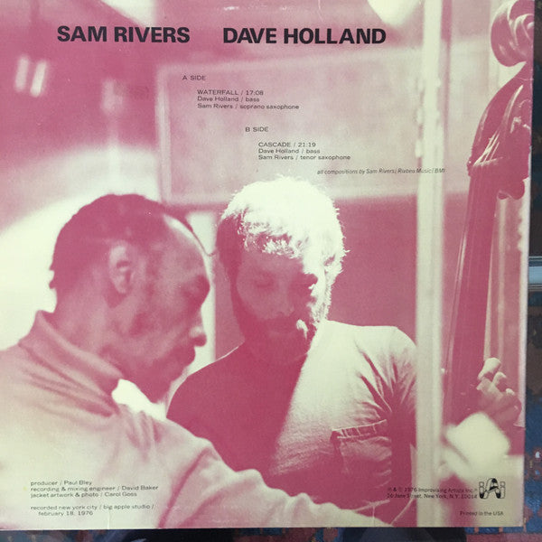 Dave Holland / Sam Rivers : Dave Holland / Sam Rivers (LP, Album)