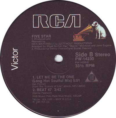 Five Star : Let Me Be The One (12")