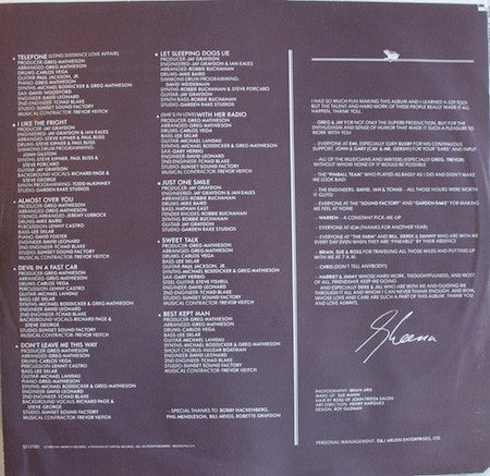 Sheena Easton : Best Kept Secret (LP, Album)