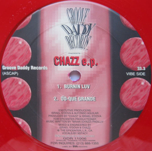 DJ Chazz* : Chazz E.P. (12", EP, Red)