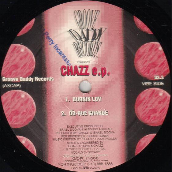 DJ Chazz* : Chazz E.P. (12", EP, Red)