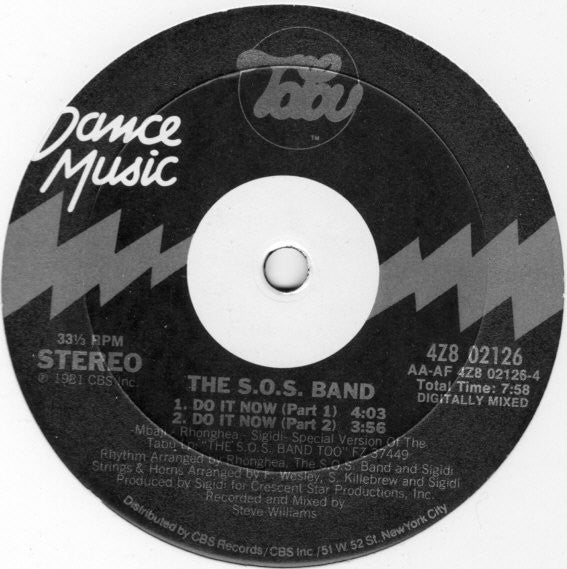 The S.O.S. Band : Do It Now (12", Single)