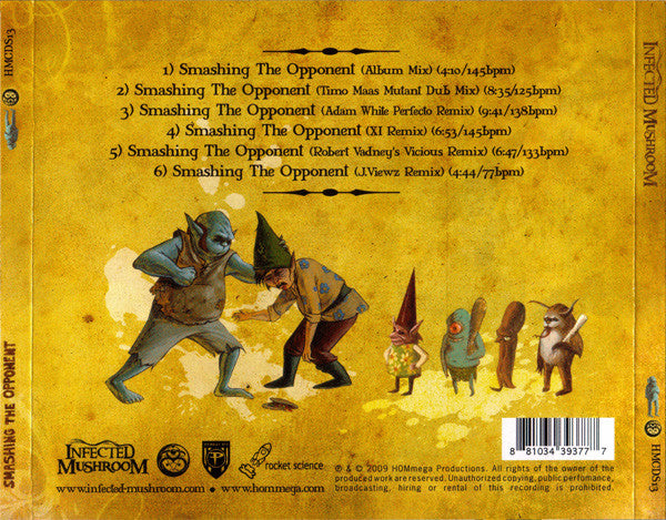Infected Mushroom : Smashing The Opponent (CD, Single)