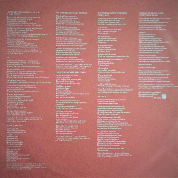 Burt Bacharach : Futures (LP, Album)