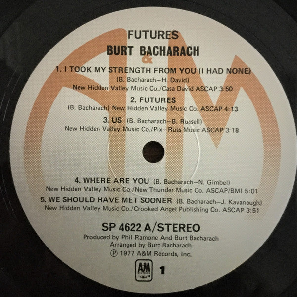 Burt Bacharach : Futures (LP, Album)