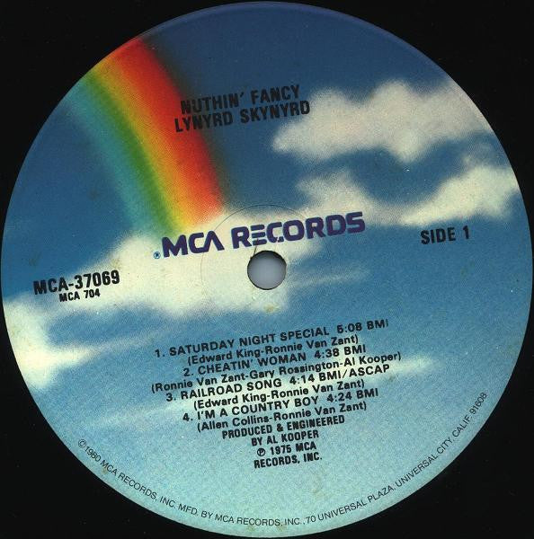 Lynyrd Skynyrd : Nuthin' Fancy (LP, Album, RE, Glo)
