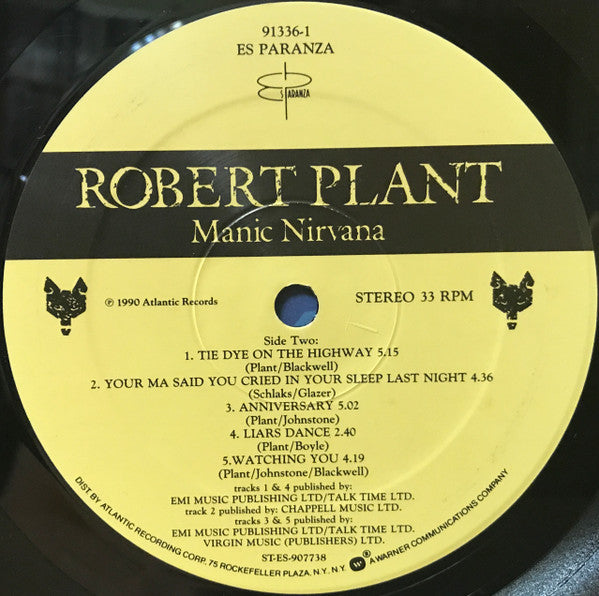 Robert Plant : Manic Nirvana (LP, Album)