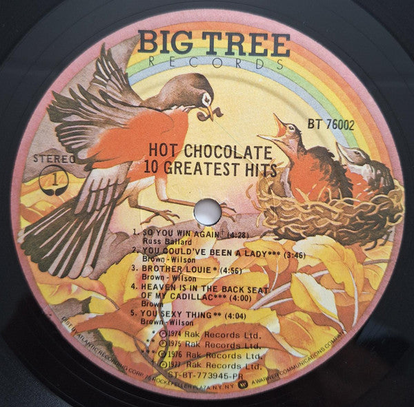 Hot Chocolate : 10 Greatest Hits (LP, Comp, PR )