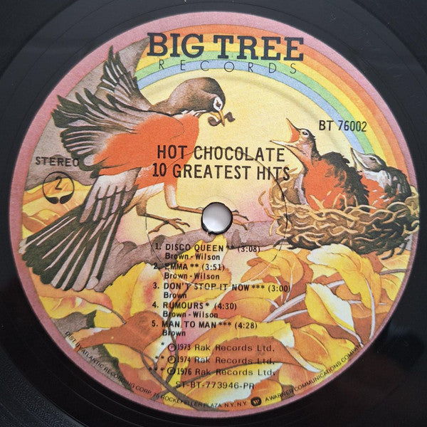 Hot Chocolate : 10 Greatest Hits (LP, Comp, PR )