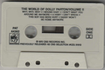 Dolly Parton : The World Of Dolly Parton Volume Two (Cass, Album, RE)