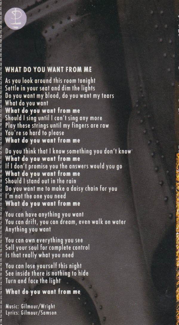Pink Floyd : The Division Bell (Cass, Album, Blu)