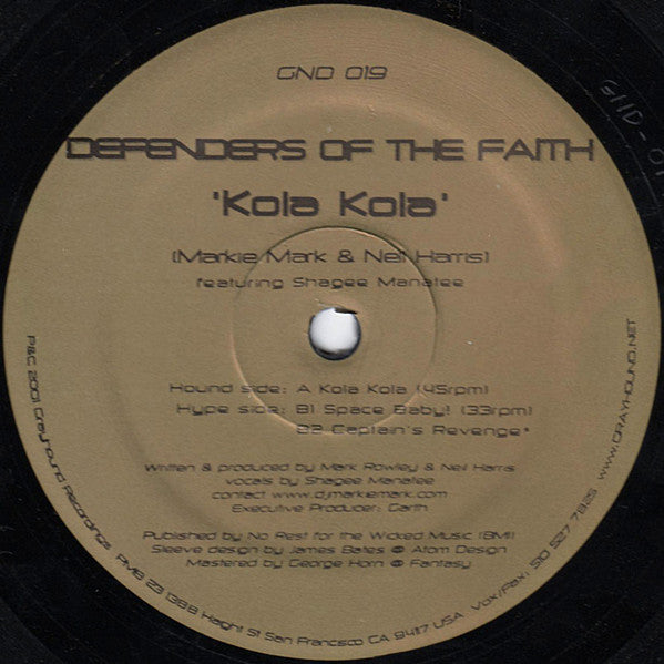 Defenders Of The Faith : Kola Kola (12")