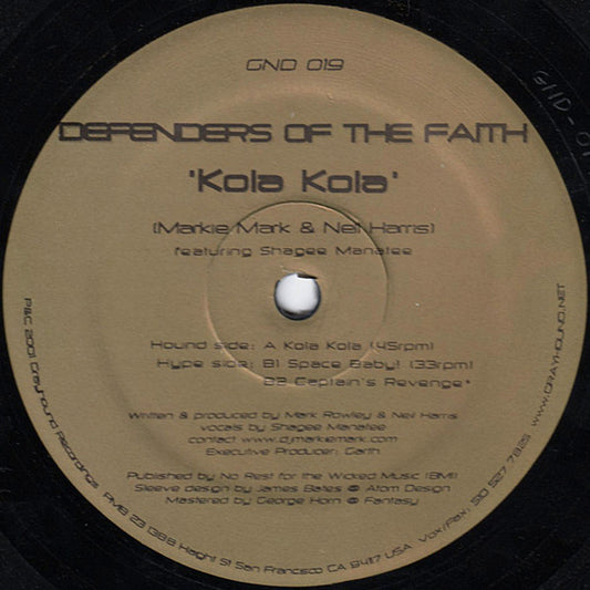 Defenders Of The Faith : Kola Kola (12")