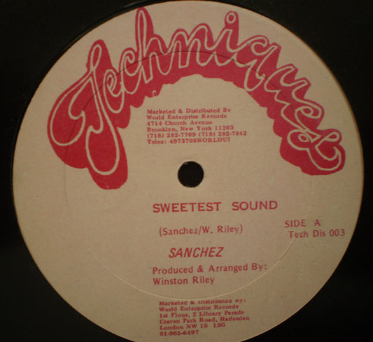 Sanchez : Sweetest Sound (12", Single)