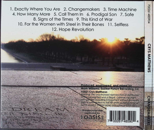 Crys Matthews : Changemakers (CD, Album)