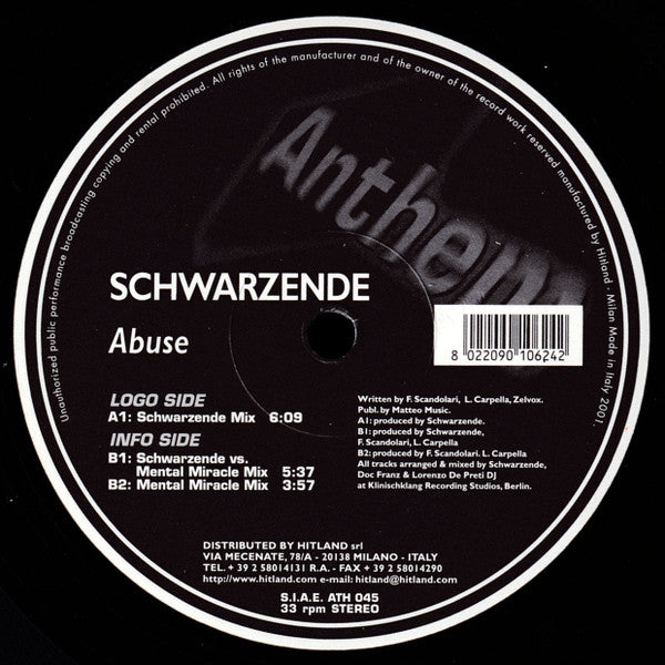 Schwarzende : Abuse (12")