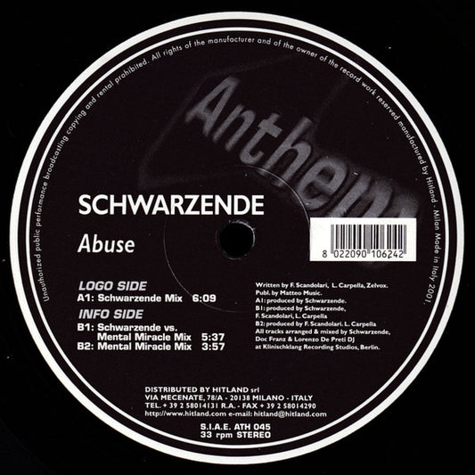 Schwarzende : Abuse (12")