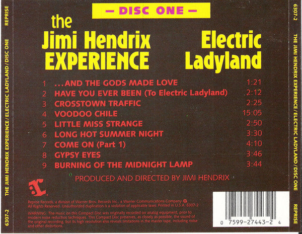 The Jimi Hendrix Experience : Electric Ladyland (2xCD, Album, RE, RM)