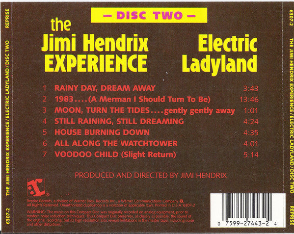The Jimi Hendrix Experience : Electric Ladyland (2xCD, Album, RE, RM)