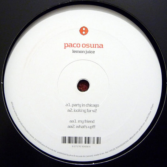 Paco Osuna : Lemon Juice (12",33 ⅓ RPM)