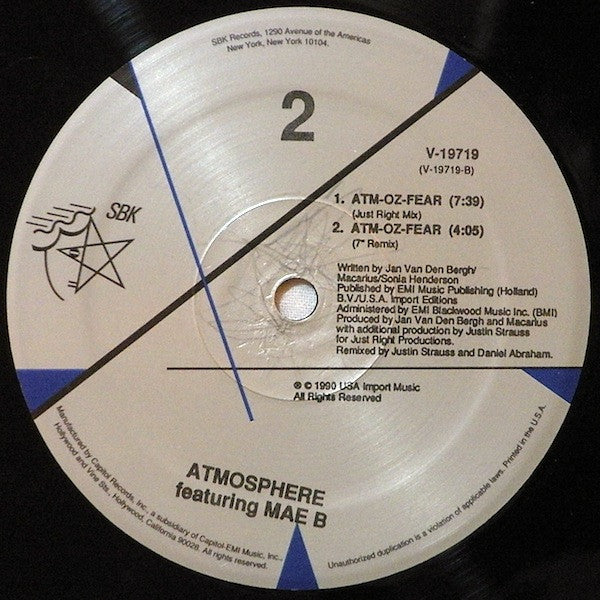 The Atmosphere* Introducing Mae B : Atm-Oz-Fear (12")