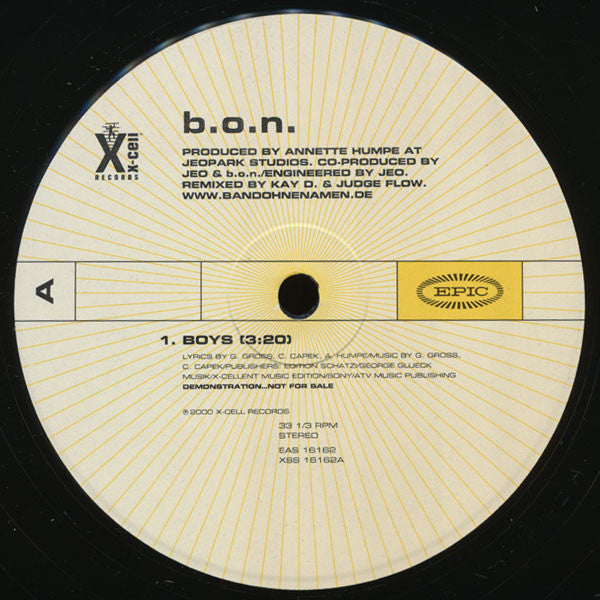 B.O.N.* : Boys (12", Promo)