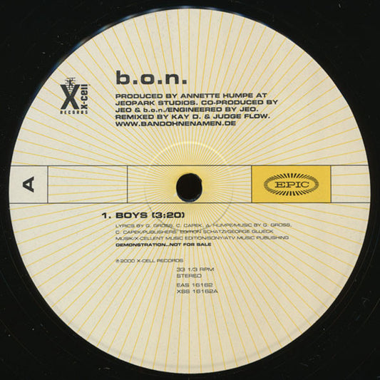 B.O.N.* : Boys (12", Promo)