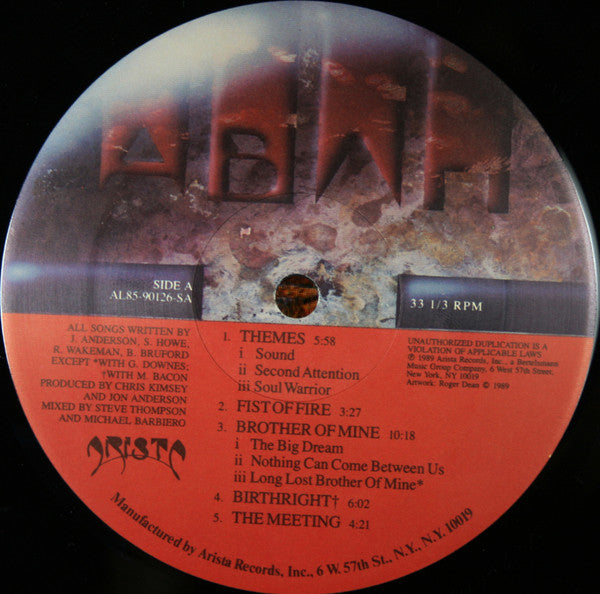 Anderson Bruford Wakeman Howe : Anderson Bruford Wakeman Howe (LP, Album, SP )
