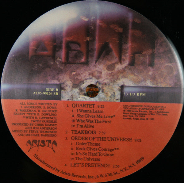 Anderson Bruford Wakeman Howe : Anderson Bruford Wakeman Howe (LP, Album, SP )