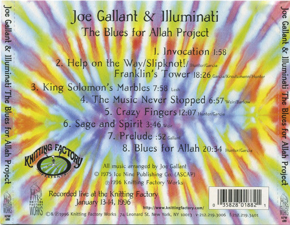 Joe Gallant & Illuminati : The Blues For Allah Project (CD)