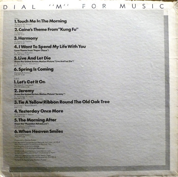 Ferrante & Teicher : Dial M For Music (LP, Album)