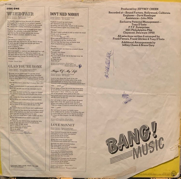 Bang (12) : Music (LP, Album, Win)