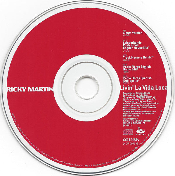 Ricky Martin : Livin' La Vida Loca (CD, Maxi)