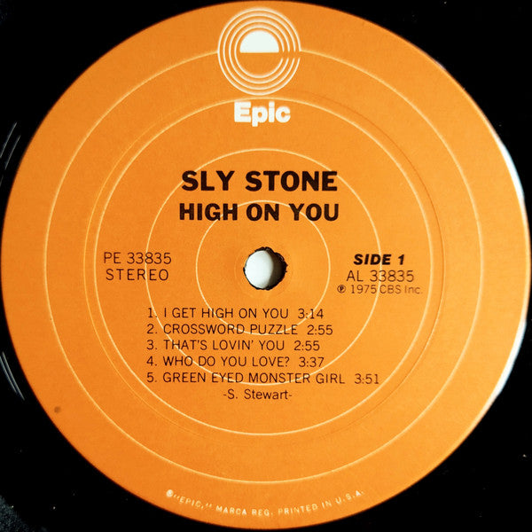 Sly Stone : High On You (LP, Album, Pit)