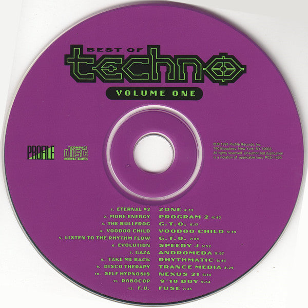 Various : Best Of Techno - Volume One (CD, Comp)