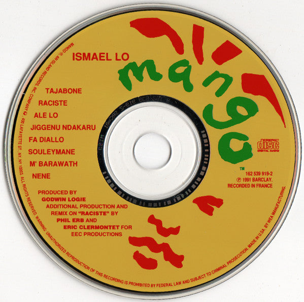 Ismael Lo* : Ismael Lo (CD, Album, RE, SRC)