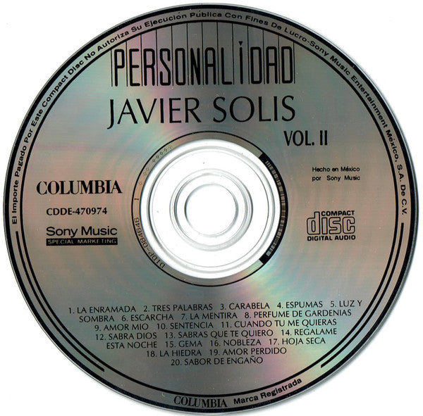 Javier Solís : Personalidad Vol. II  (CD, Comp)