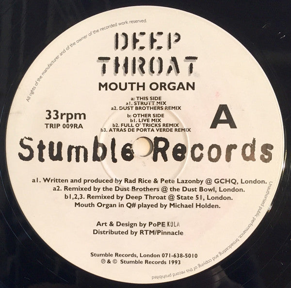 Deep Throat* : Mouth Organ (12")