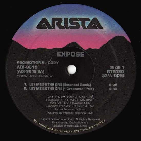 Exposé : Let Me Be The One (12", Promo)