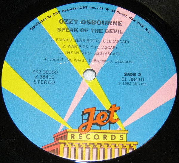 Ozzy Osbourne : Speak Of The Devil (2xLP, Album, Car)