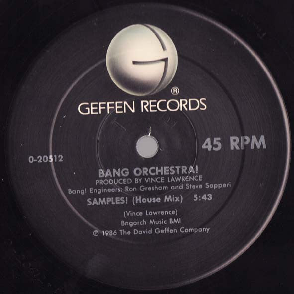 Bang Orchestra! : Samples! (12", Maxi)