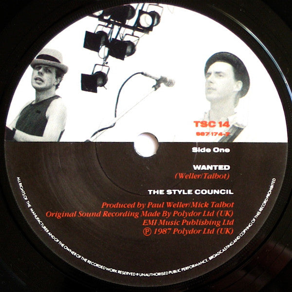 The Style Council : Wanted Or Waiter, There's Some Soup In My Flies (7", Single)